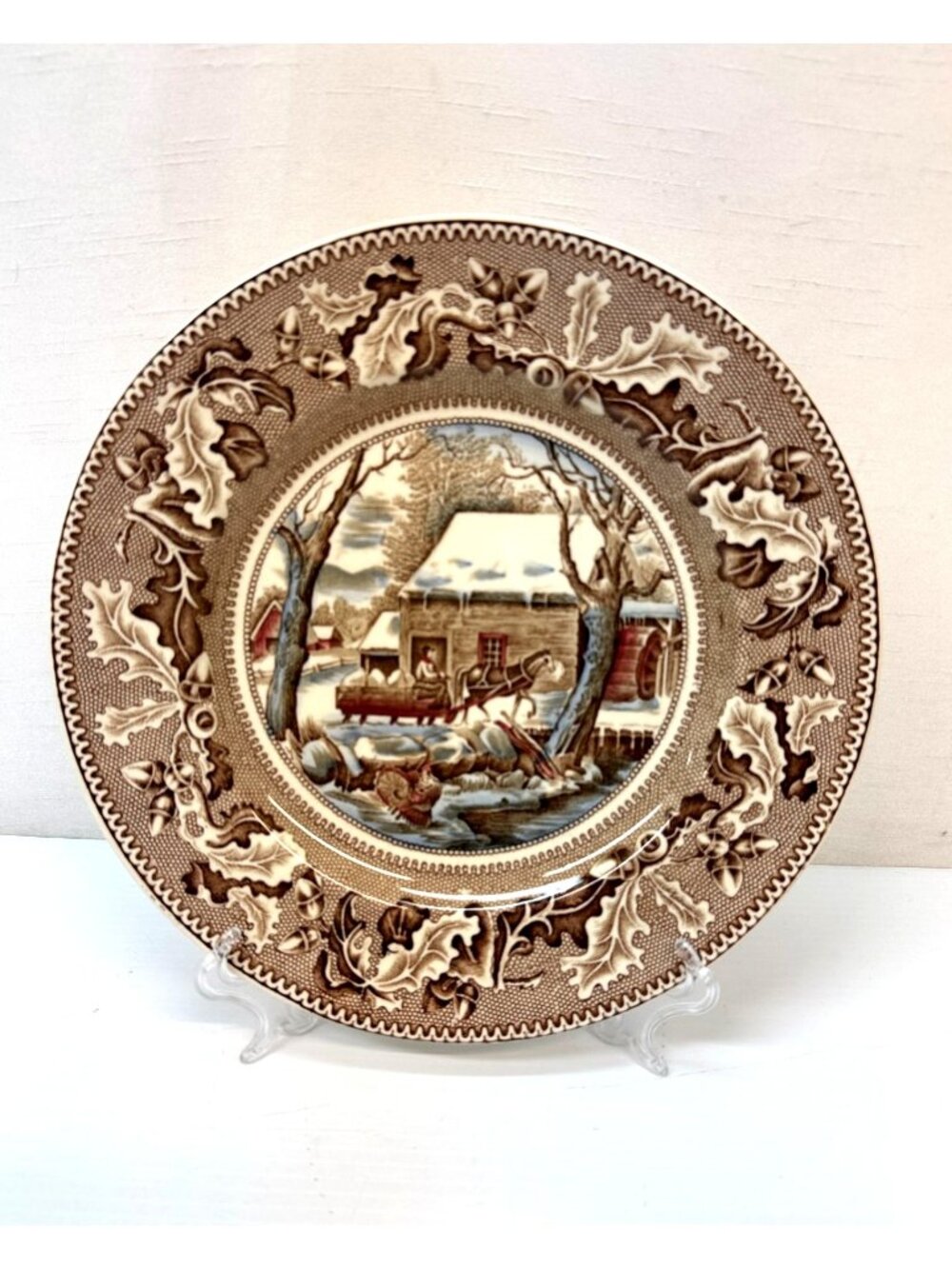 Thanksgiving Frozen Up -Johnson Bros. Historic Americia Plates - set of 4
